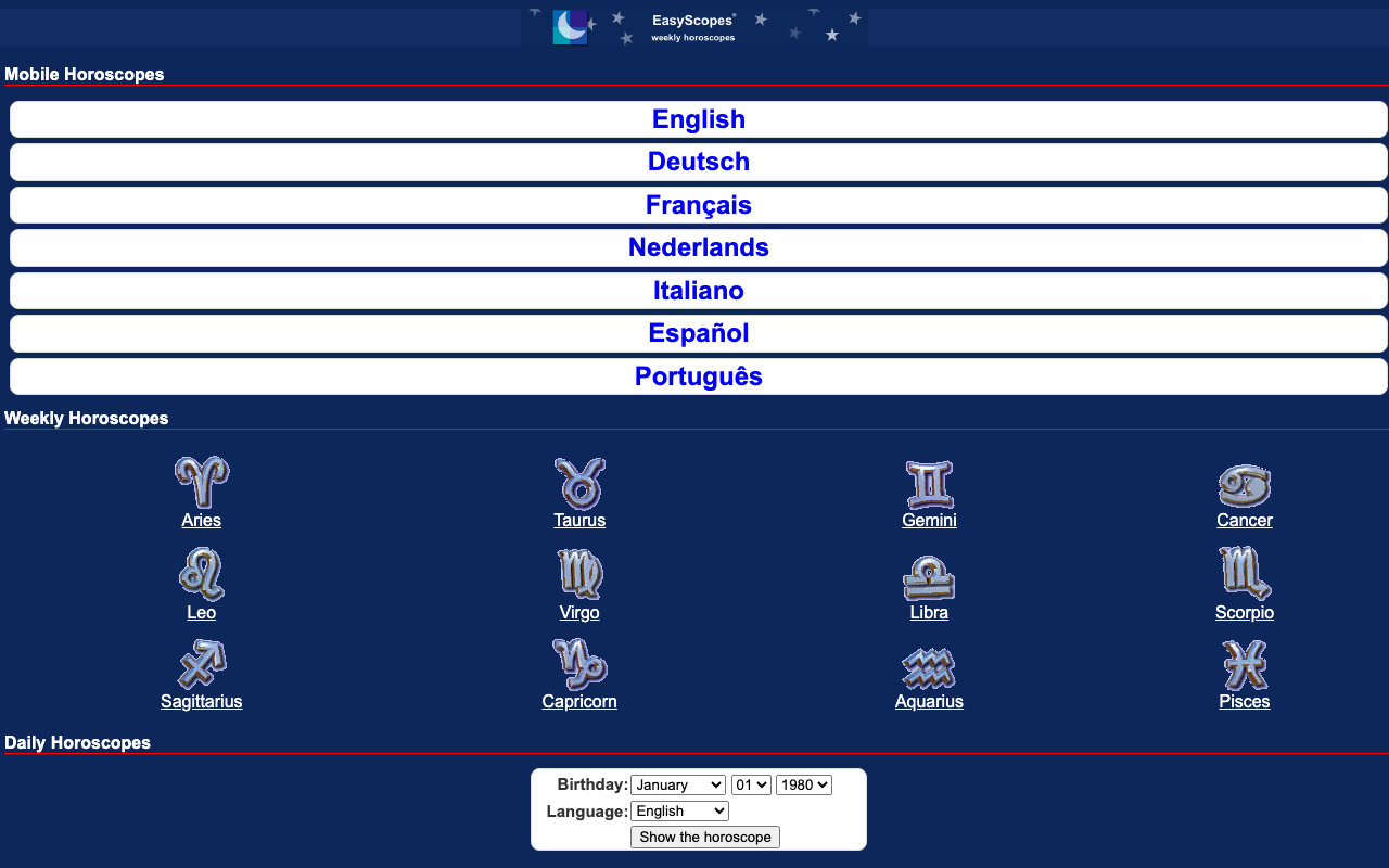 EasyScopes.be screenshot